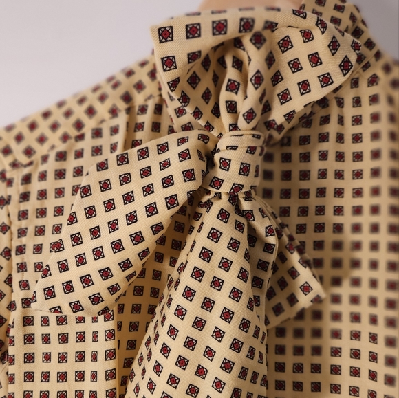 Vintage Ralph Lauren blue tag wool blouse with bow - Picture 6 of 11